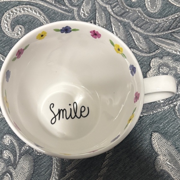 Floral White Mug with Inspirational Quote - Picture 3 of 3